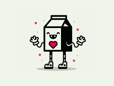 The happiest carton carton logo mascot milk