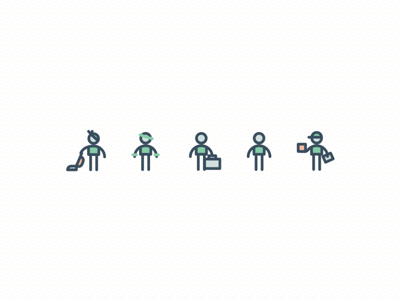 The Usual Suspects hover jogger people sprites users