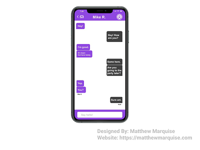 Daily UI :: 013 - Direct Messaging app clean dailyui dailyui013 design minimal ui ux web