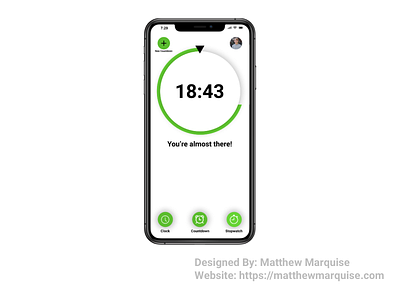 Daily UI 014 :: Countdown Timer app clean dailyui dailyui014 design figma figmadesign graphic design minimal ui ux
