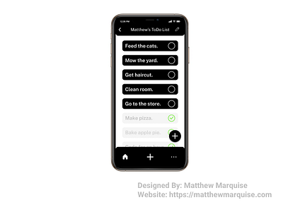 Daily UI 042 :: ToDo List app clean dailyui dailyui042 design minimal mobile ui ux