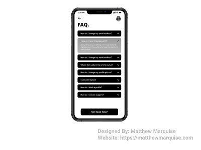 Daily UI 092 :: F.A.Q.