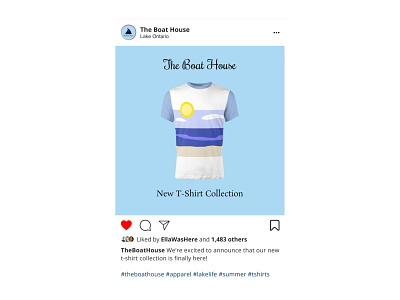 The Boat House Instagram Post app apparel branding clean design facebook illustration instagram logo marketing meta minimal modern post product design social media ui ux