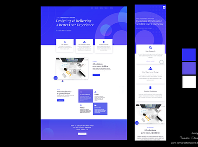 UX Designer Website design landing page minimal vector web website website concept