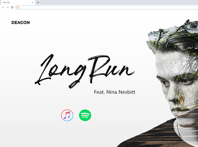 Long Run - Landing Page deacon phillipe design doubleexposure header illustration landing page music player photoshop typography ui vector web website concept website header