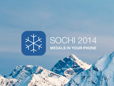 Sochi 2014 agency app blue design digital flat ios landing logo ui ux web