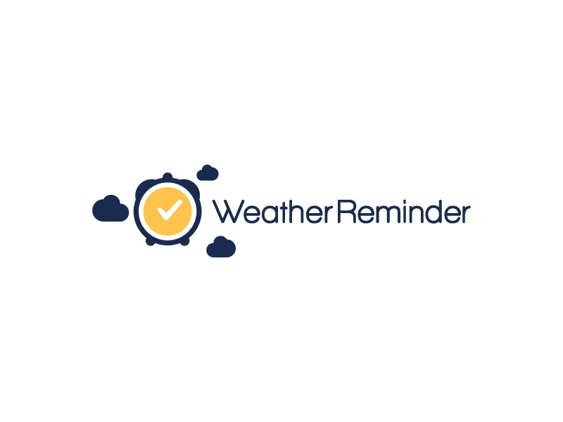 Concept logo 1 sun flat remind weather time alarm cloud check develop logo