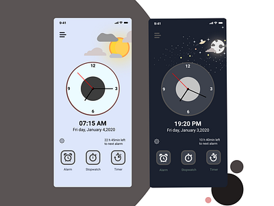 Daily UI #5 Clock ios app