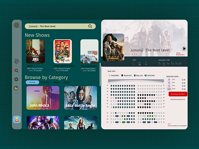 Daily UI # 7 Movie Review with Ticket Booking web UI art booking app branding design icon illustration movie movie app ui ux web website