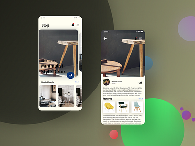 Daily UI #9 Blog page concept for room decor or home decor app