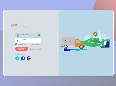 Daily UI #12 Delivery Website signup page concept app booking app design ecommerce illustration login page ui