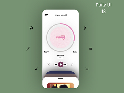 Music app app design illiustration music app music player player ui ux