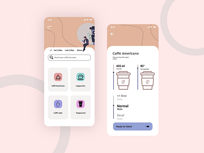 coffee ordering app concept