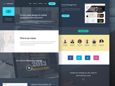 New Webvois design flat modern portfolio simple web web design website