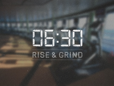 Rise & Grind clock grunge morning old photo rise and grind
