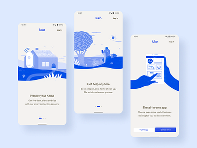 New Luko Welcome Screen • 2020 Rebranding android app design system illustration mobile product rebranding ui ux