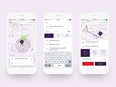 Ride App app fare purple red ride taxi uber