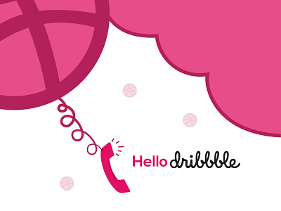 Hello Dribbble! design frist shot hello dribbble illustration new