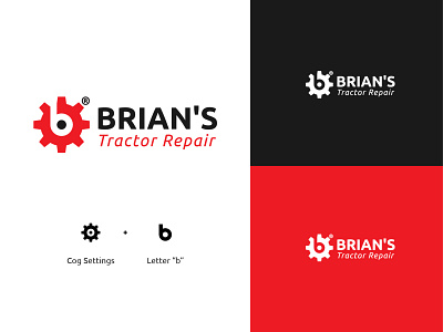 Brian's Tractor Logo Concept automation automotive b logo brand identity branding icon logo logo design logodesign logotype new repair shop tractor typography vector