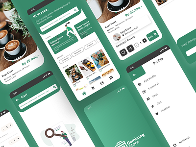 Gambung Store Mobile branding design ui