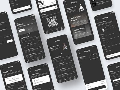 Seven Barber Dark Mode dark mode redesign ui ux