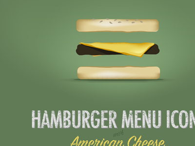 Hamburger Menu Icon w/cheese