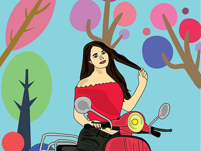 scoocty girl digital illustration digital painting digitalart illustration vector vectorart