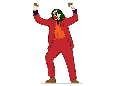 Joker art continuous line dance illustration illustrator joker minimal line vector