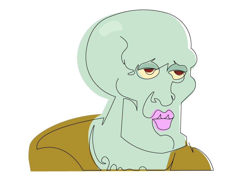 Handsome Squidward by Muhammad Ikram on Dribbble