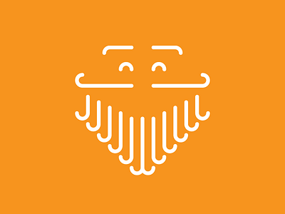 Happy Beard beard happy icon illustration logo monoweight mustache old man santa smile
