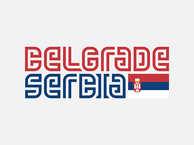 Belgrade belgrade flag geometric labor day lettering letters serbia type typography vector vector type