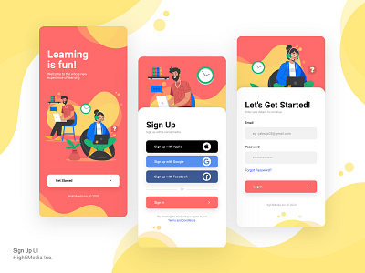 Login Screen | e-Learning App