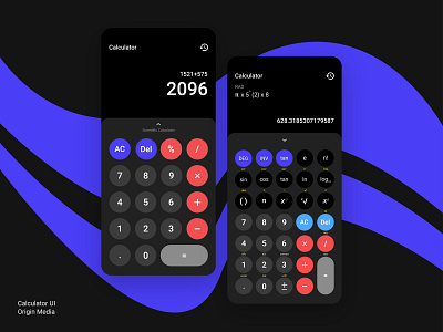 Advanced Calculator UI adobexd app calculator challenge daily ui design frontend ui ux