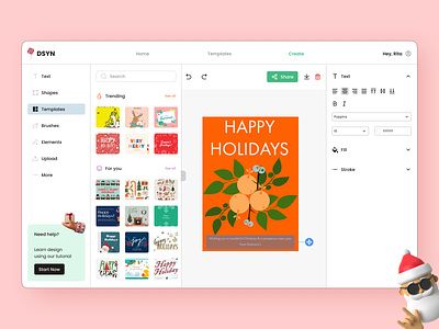 Web app - Design custom holiday cards