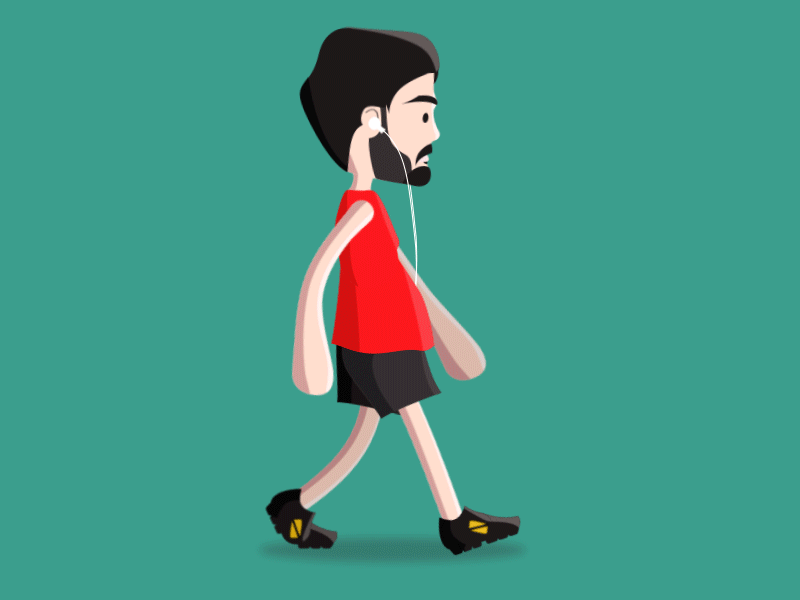 Walk Cycle after effects animation character concept illustration illustrator skillshare