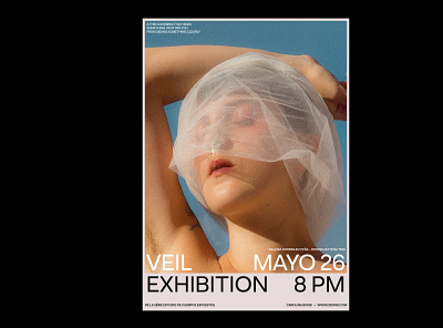 VEIL POSTER branding brutalism design poster typography