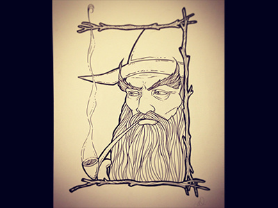Gandalf The Grey galdalf illustration ink lord of the rings sketch wizard