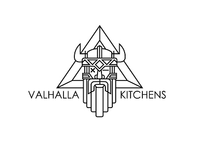 Valhalla Kitchens Logo lines logo minimal odin simple sketch3 valhalla viking