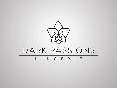Dark Passions Logo lingerie logo logo design minimalistic orchid logo shapes simple