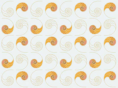 Chambered Nautilus Pattern adobe illustrator ai apparel design chambered nautilus pattern repeat pattern shell spiral