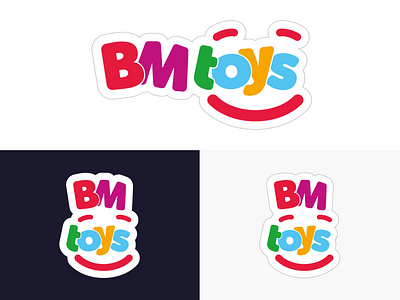 BM toys - Logo Design branding design kids logo minimal play toy toy store toys typography vector