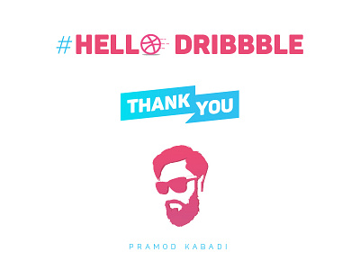 Hello Dribbble, First Shot 2016 daily ui dribbble first shot hello hello dribbble invite new thank you twitter