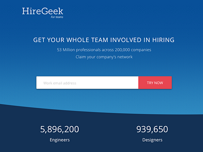 Hiregeek Landing page