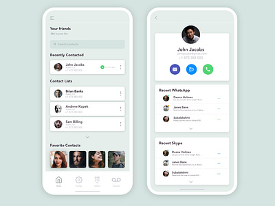 Contact list - social conversation integration