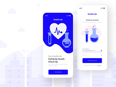 Health lab - Sign up