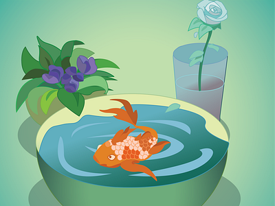 FISHBOWL digital art digital illustration digitalart fishart fishdesign illustration illustration art illustrator