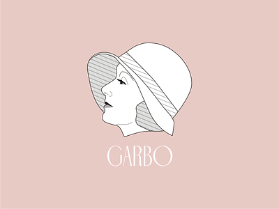 Garbo branding girl graphic design illustration logo vintage