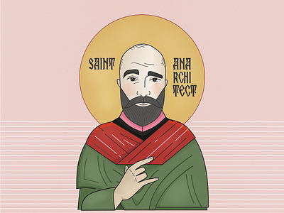 Saint Anarchitect character face friend fun gif illustration lol saint
