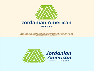 Jordanian American Health Company Logo branding design designer doctors flat logo graphic design hospital icon icon design illustration logo logo design logos mordan logo simple