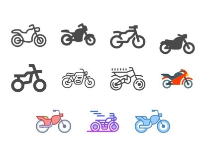Bike Icon Set animation branding design graphic design icon icon design illustration logo vector